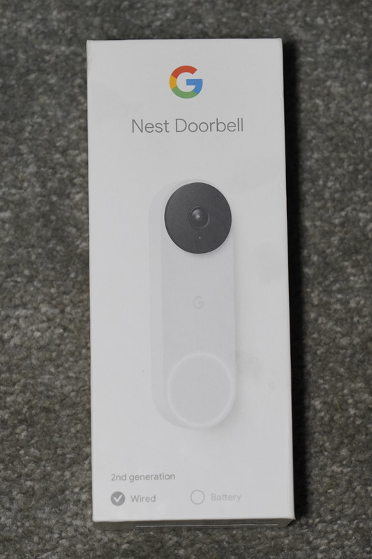 Open Box New Google Nest Doorbell 2nd Generation Wired (GA02767-US) White/Snow