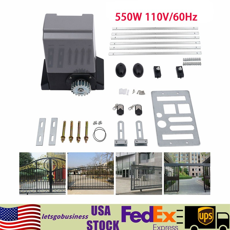 Sliding Gear Rack Driven Opener For Gate Up To 20 ft 2600 lb 550W