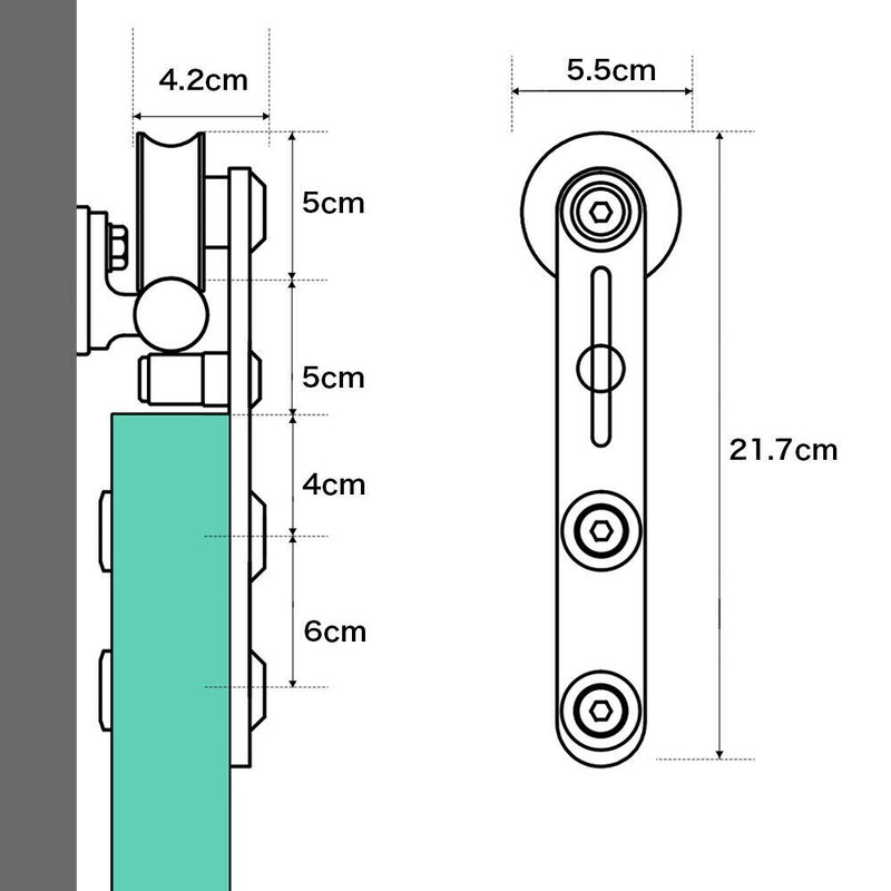 CCJH Sliding Door Hardware System Stainless Steel Duty Barn Door Hardware Kit gallery