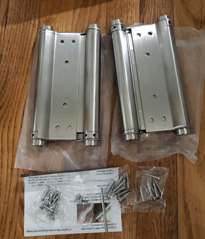 2pk 8inch Double Action Spring Self Closing Door Hinges for Cafe Saloon Pub S…