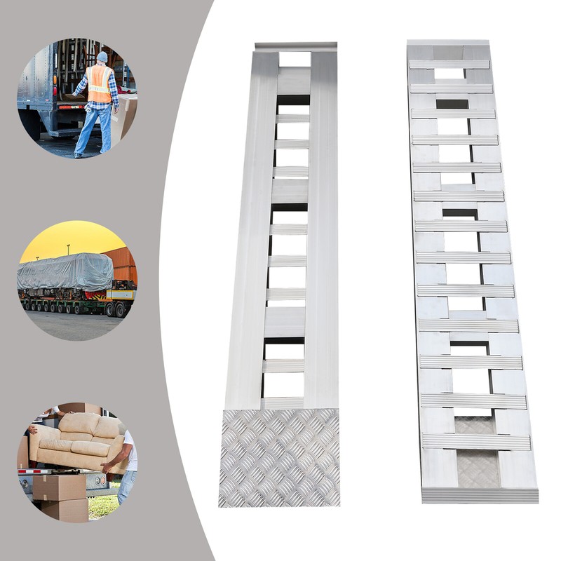 Truck Car Auto Trailer Ramps 2pcs Aluminum Trailer Ramps Loading Ramps 6000lbs