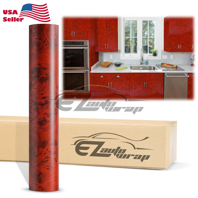 Matte 48″ Wood Grain Vinyl Wrap Sticker Decal Car Home Kitchen Decoration DIY