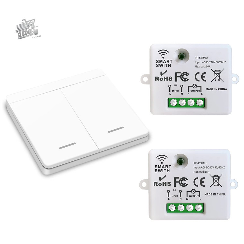 Wireless Light Switch Remote Control RF Radio Receiver Relay 10A Lamps 22