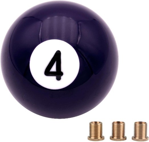 Purple 4 Billiard Round Ball Shift Knob Car Gear Shif Color: Purple 4 Billiard