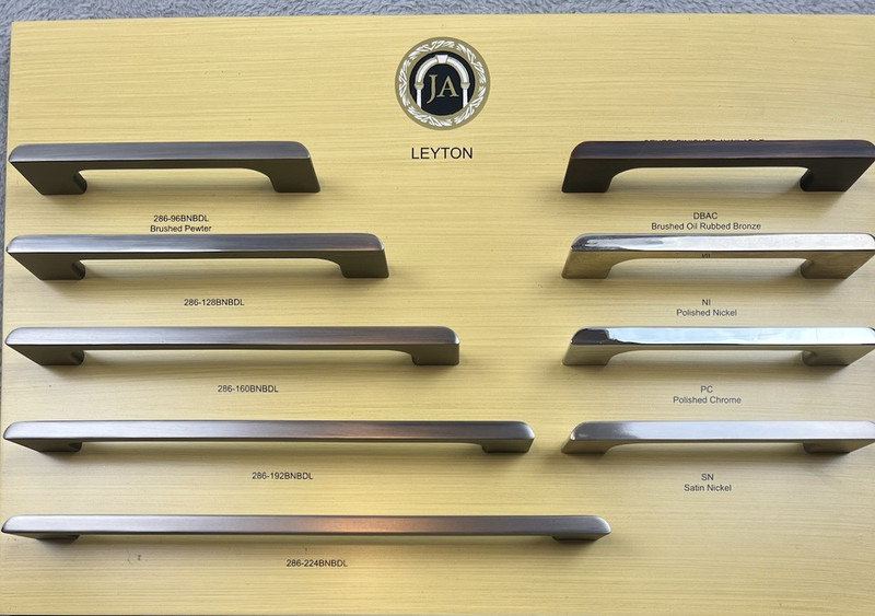 Jeffrey Alexander Leyton Drawer Pull Handle Knob Assorted Display 9 Pieces