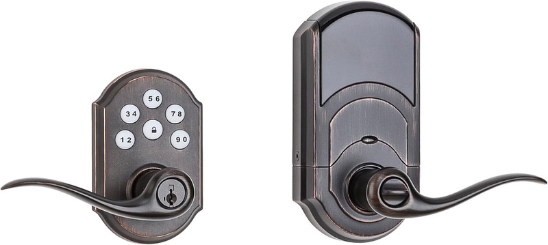 Kwikset Smartcode 912 Z-Wave plus Keypad Lever Deadbolt Door Lock, One-Touch Loc