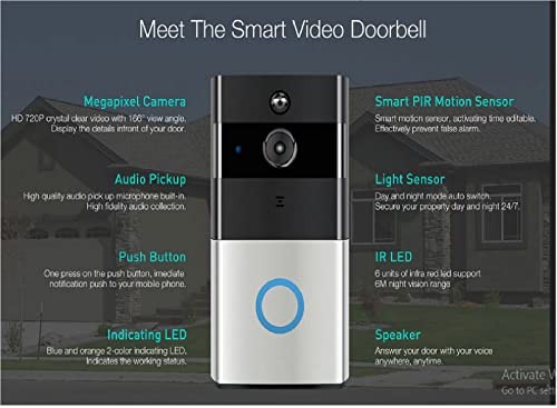RING 8VR1S7-0EN0 WIRELESS RING DOORBELL V2 – SILVER