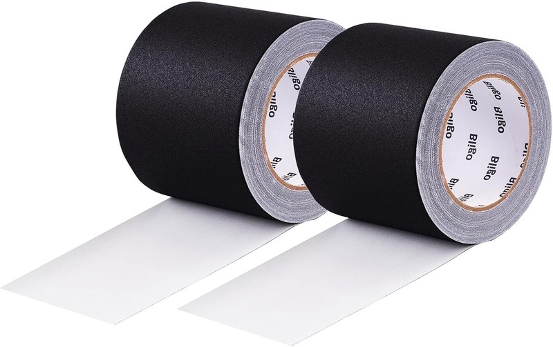 2 Pack Professional Black Gaffer Tape 4 Inch x 30 Yards, No Residue, Waterproof,