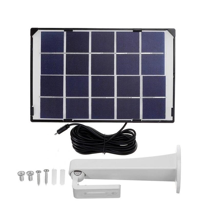 6W Garden Camera Solar Panel with Waterproof Design and Adjustable Mount