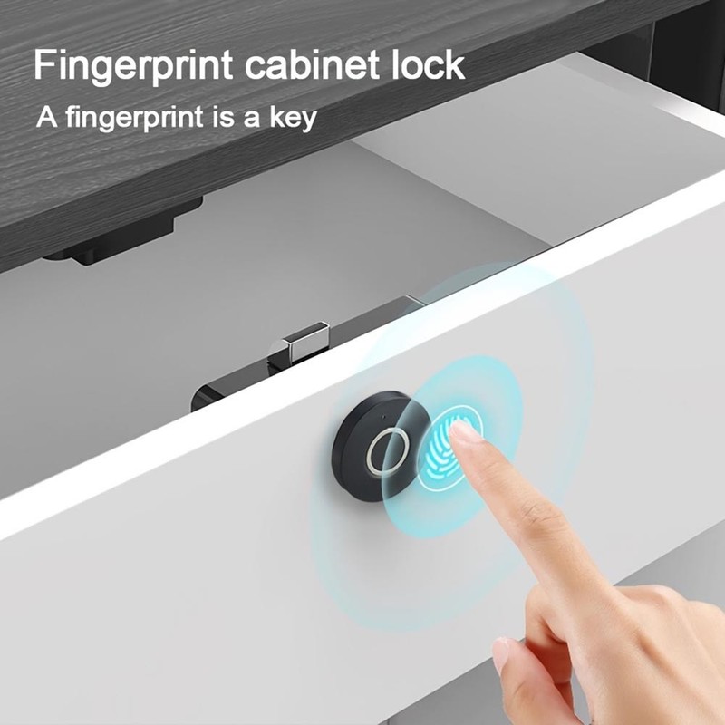 Durable Practical Easy-To-Install Removable Modern Smart Fingerprint Drawer Lock gallery