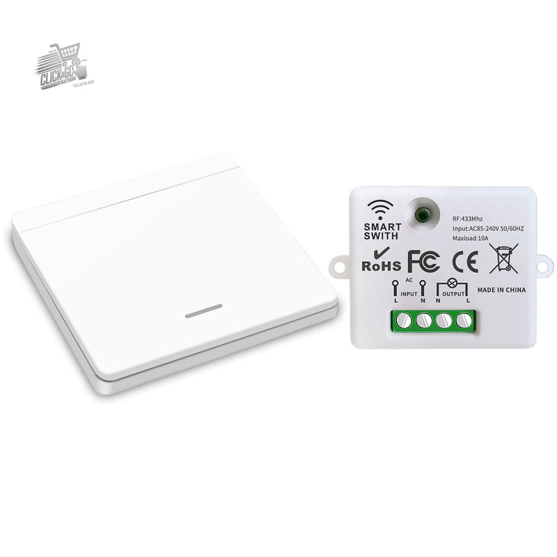 Wireless Light Switch 433MHz Wireless Remote Control Radio Relay 10A Lamps