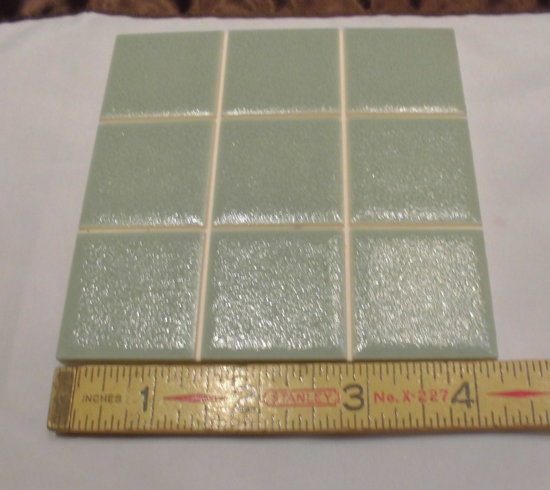 1 pc. Ceramic Tile *Greenest* Scored by American Olean 4-1/4" (NOS) Crystalline gallery