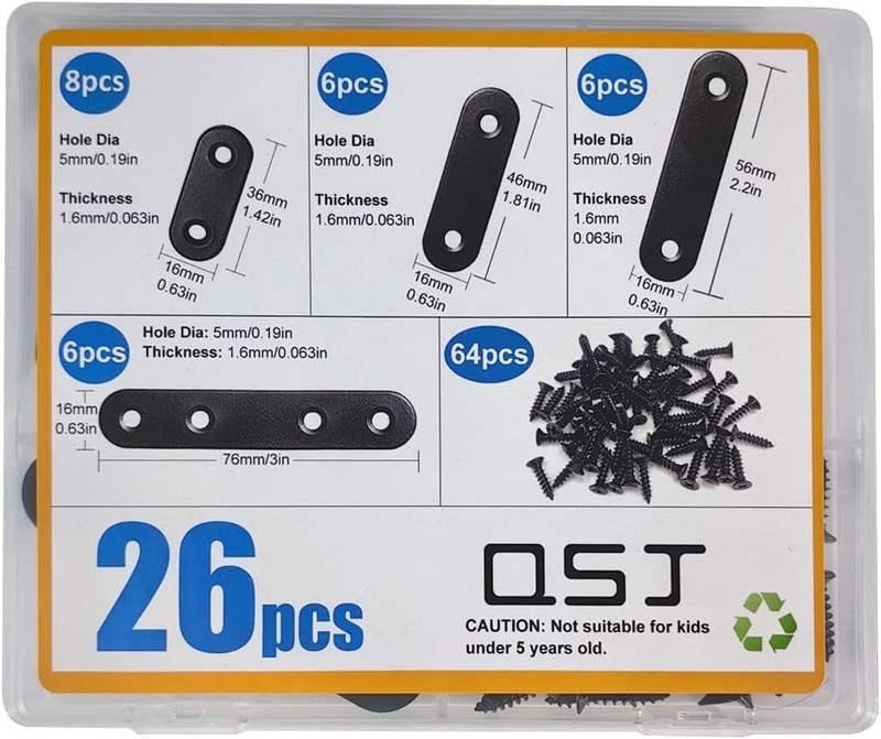 Rust-Resistant Durable Bracket Set - 36mm/46mm/56mm/76mm Installation Ready gallery