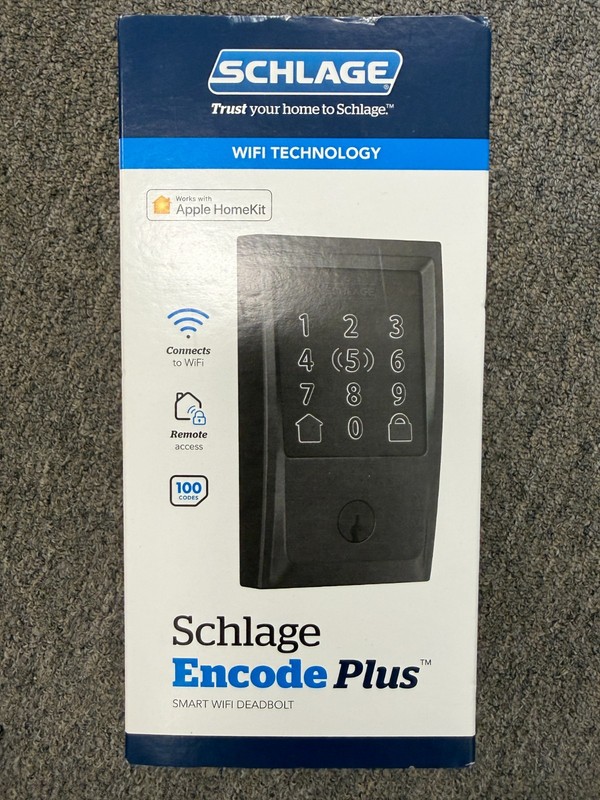 Schlage Encode Plus Deadbolt with Century Trim – Matte Black