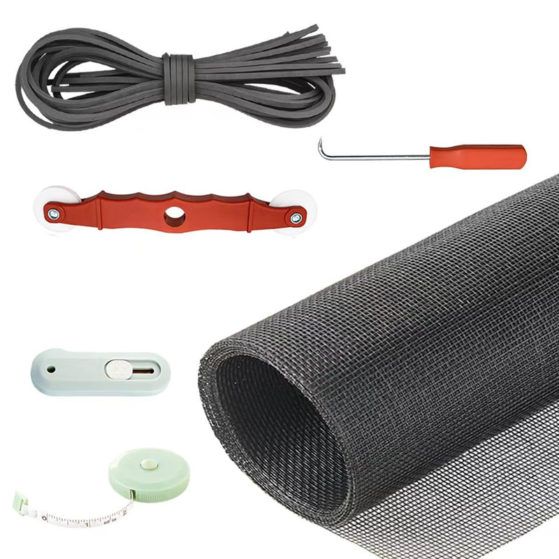 New Window Screen Replacement,48"X118" Screen Repair Kit for Window, Charcoal Fi gallery