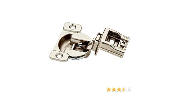 (12-Pack) 1-1/4 Inch Overlay Screw-On Concealed European Cabinet Door Hinge with