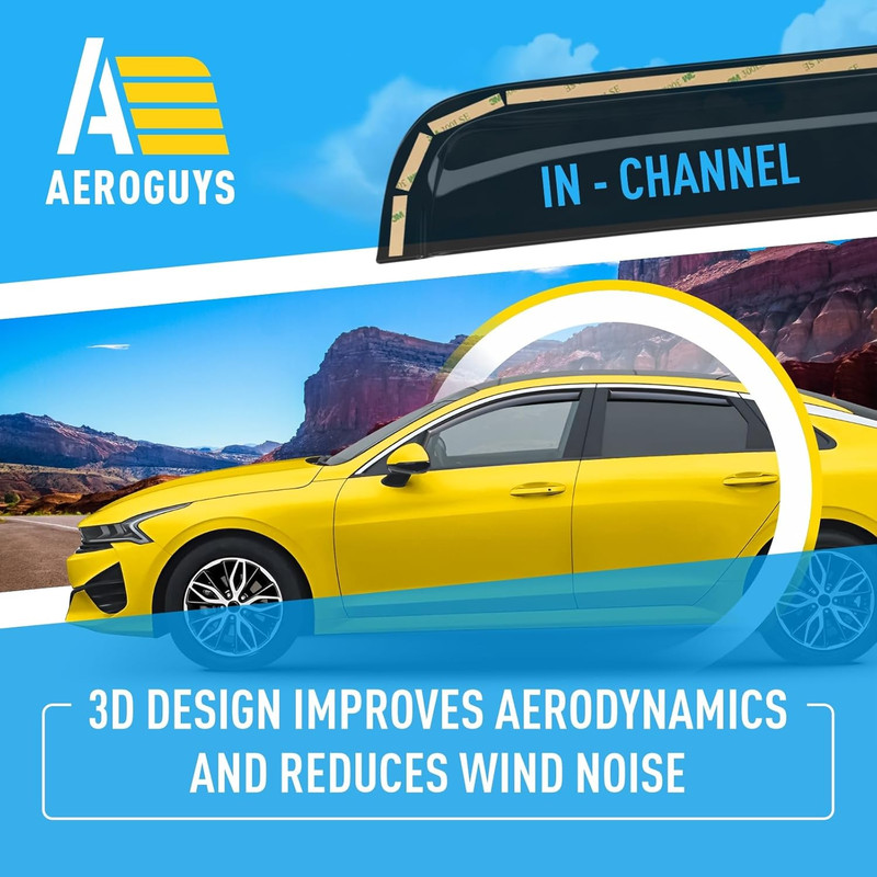Extra Durable Window Deflectors In-Channel Window Visors Rain Guards Fit for Kia gallery