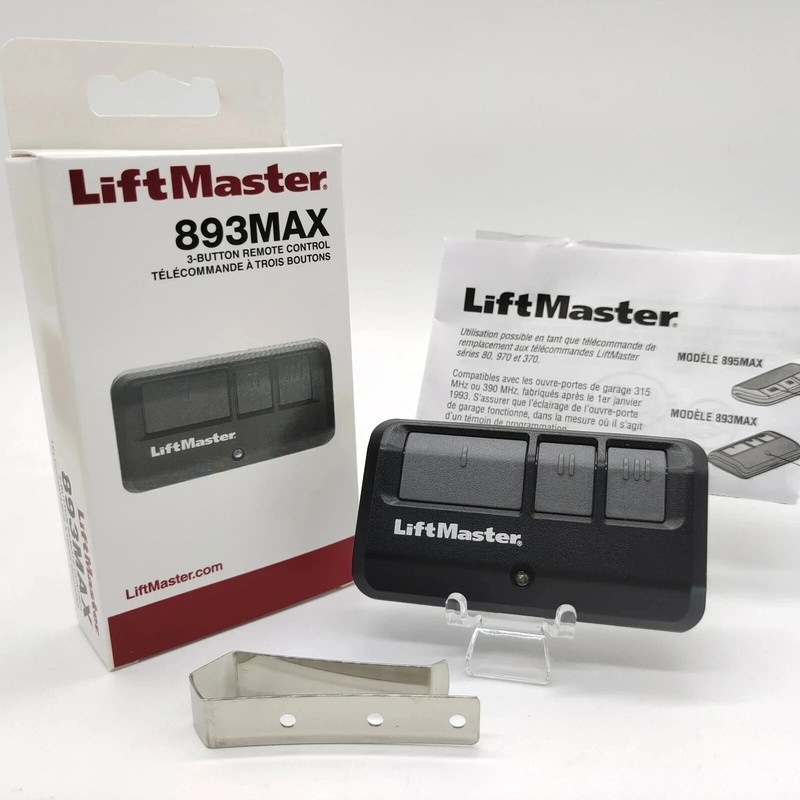 893MAX 3 Button LiftMaster Visor Remote Control Garage Door Opener