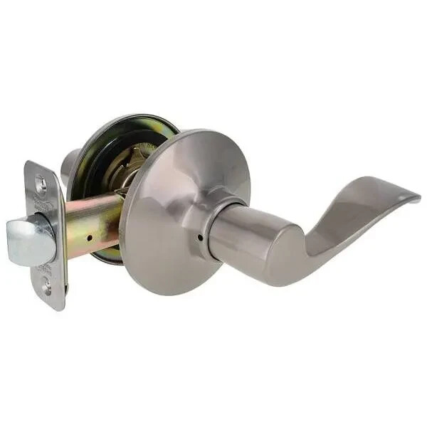 Shield Security Wave Passage Lever in Satin Nickel (Model 913832) Door Handle