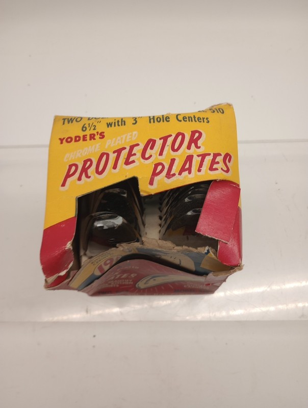 Rare Vtg Yoder's Store Display Cabinet Chrome Plated Protector Plates NOS Read gallery