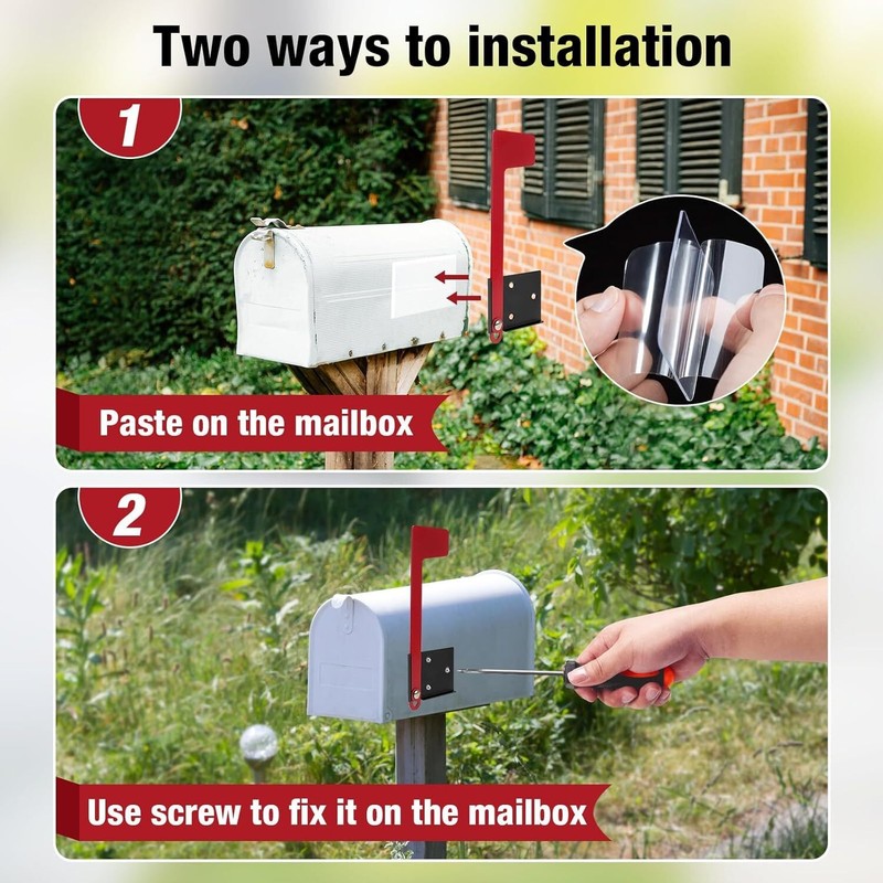 Mailbox Flag Replacement Kit, Galvanized Steel Flag for Mailbox, Mailboxes Acces gallery