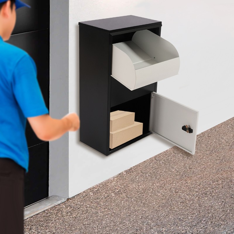 Package Delivery Box Mail Parcel Drop Mailbox Home Container Outdoor Porch+Lock gallery