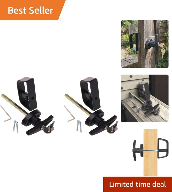 Secure Your Shed with 6-Inch T-Handle Lock Kit – Includes Installation Tools