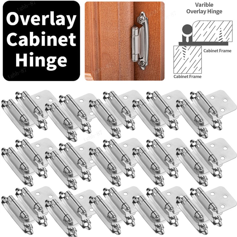 Overlay Kitchen Cabinet Hinges Self Closing Face Mount Cupboard Door Hinge Lot
