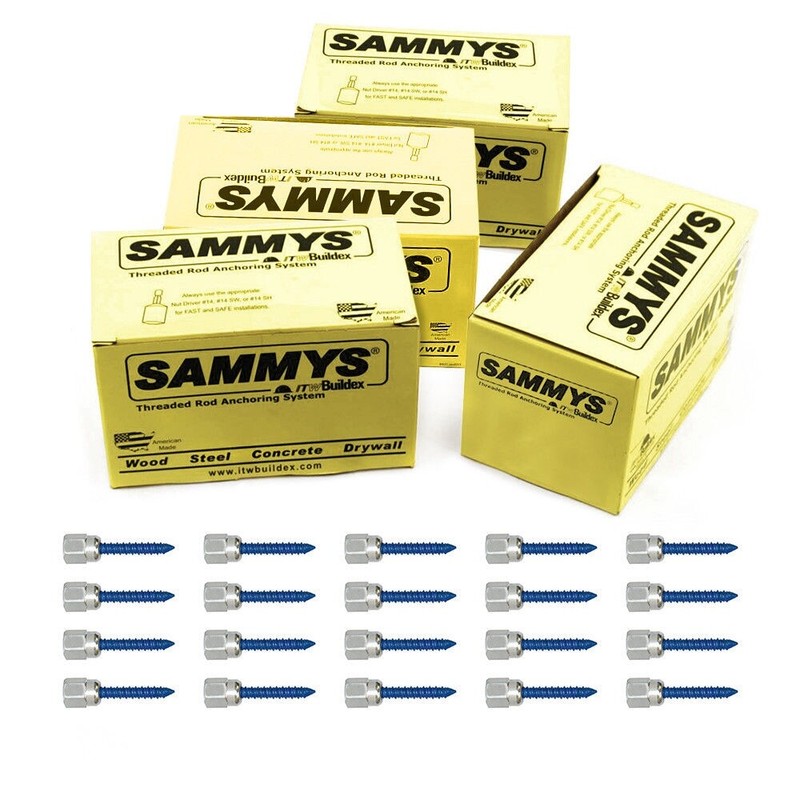 Sammys CST 2 1/2 Inch Vertical Thread Rod 5/16 x 1-3/4 Inch Screw Steel 100Piece