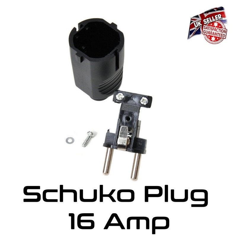 Euro Schuko Plug Rewireable European Heavy Duty Plug Top Connector Fits Kaiser gallery