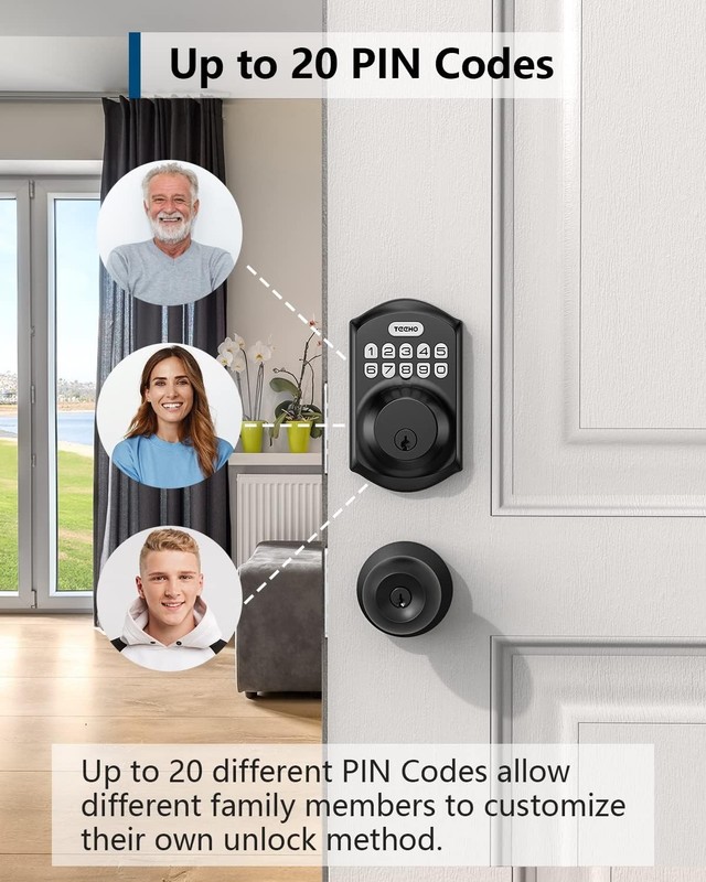 Weatherproof Keyless Entry Deadbolt Lock - Easy Installation & Smart Features gallery