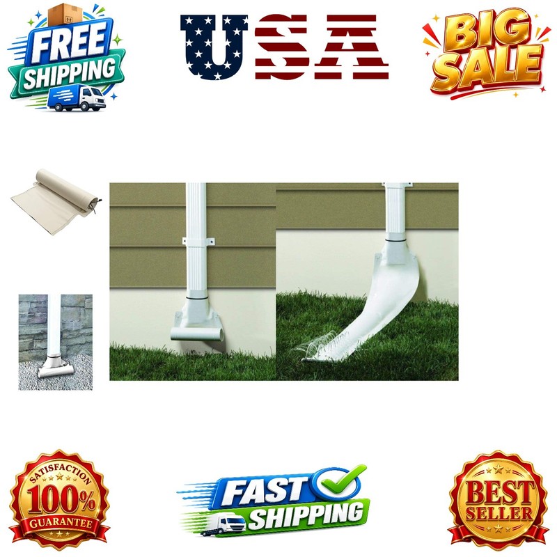 Automatic Easy-to-Install Downspout Extender for Draining Away Water, Fits Al…