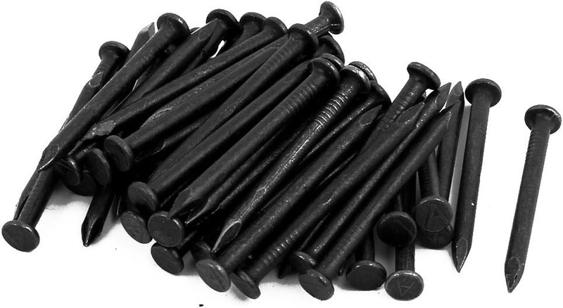 Hardware Nails 1.5-Inch Length Carbon Steel Point Tip Wall Cement Nail Black 50P