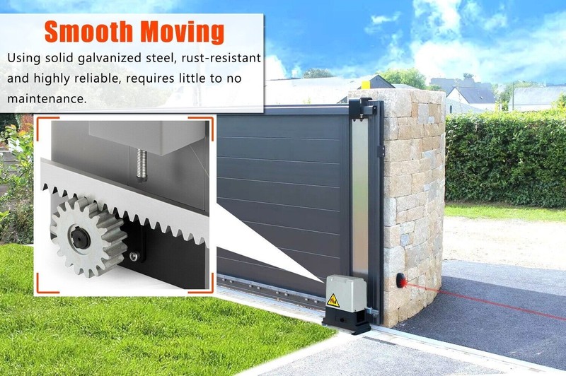 2700lbs Automatic Sliding Gate Opener Rack Driven with 2 Remotes & Complete Kit gallery