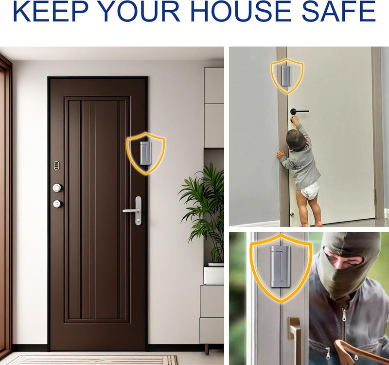 Door Reinforcement Lock 2 Pack Home Security Latch 800lb Strength Front Door gallery