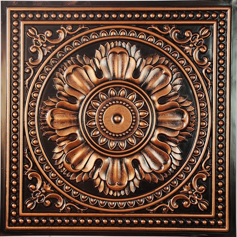 Ceiling Tiles Faux Painted Home Decor PL17 Traditional copper 10pcs PAINTSDECOR