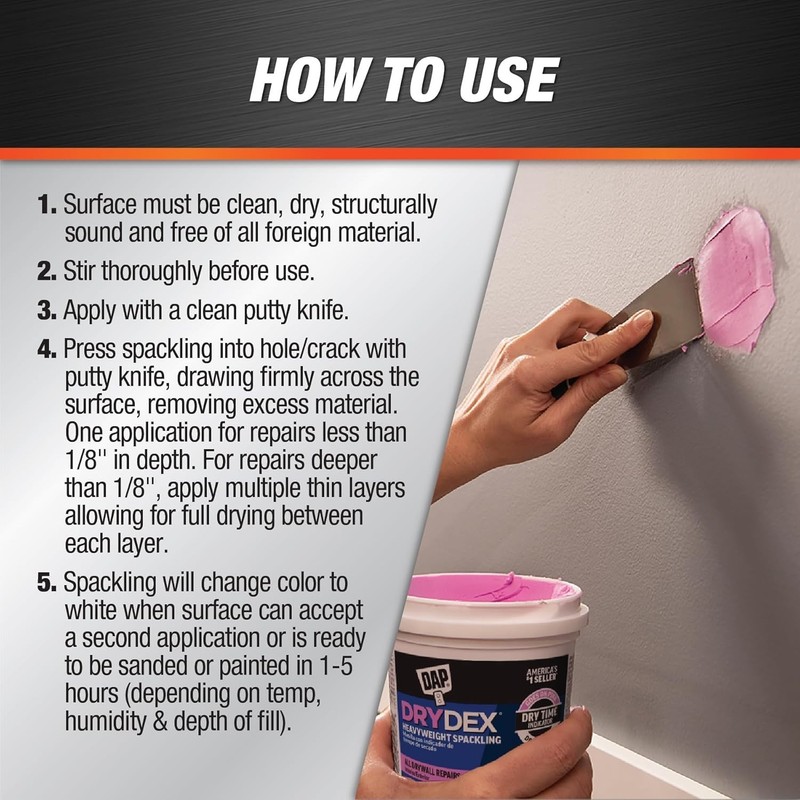 DryDex Spackling 32 Oz - Durable, Quick-Dry Formula for Any Interior/Exterior gallery
