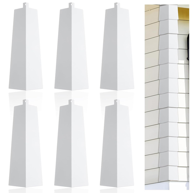 6 Pcs Aluminum Siding Corners 8 Inch outside Siding Corner Caps Smooth Siding Al