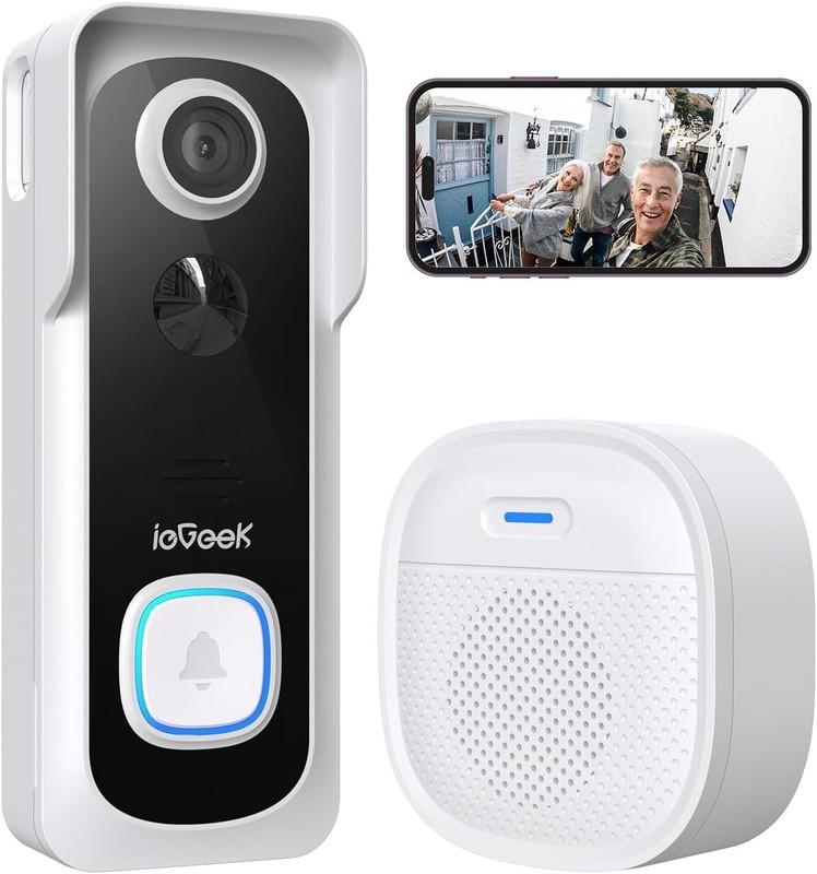 ieGeek Doorbell Camera Wireless No Subscription – Video Doorbell with Chime