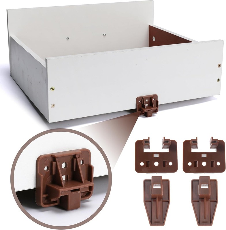 10PCS Drawer Slide Track Guide Glide for Center Mount Drawer for Dressers and fo