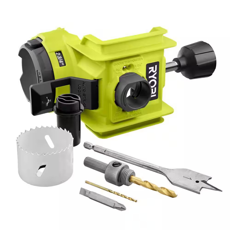 Wood/Metal Door Lock Installation Kit with Bi-Metal Hole Saw, Spade Bit, Pilot B