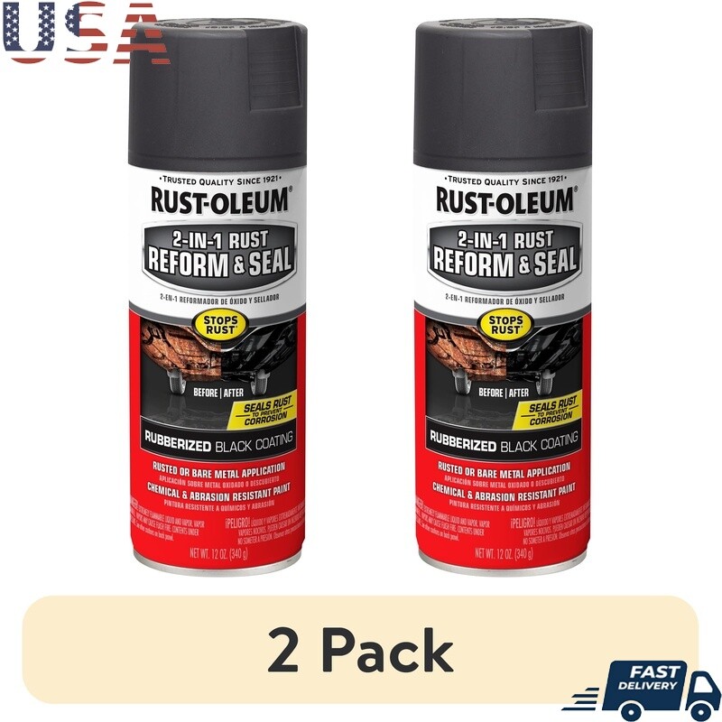 2 Pack 2 In 1 Rust Reform Seal Spray Protects Metal from Corrosion Moisture New