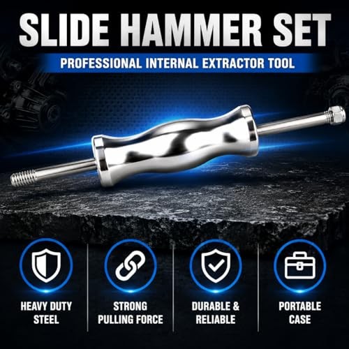 Slide Hammer Set with Adaptors, Internal Bearing Puller Slide Hammer Kit for gallery