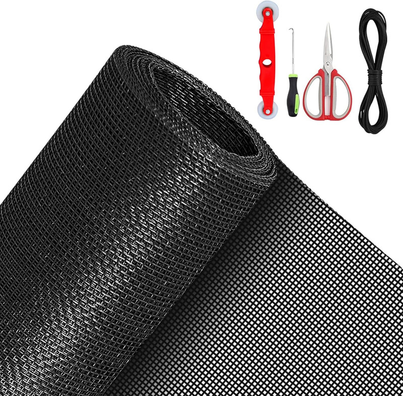 Pet Proof Window Screen Replacement Kit, 48″X118″ Durable High Hardness Screen M