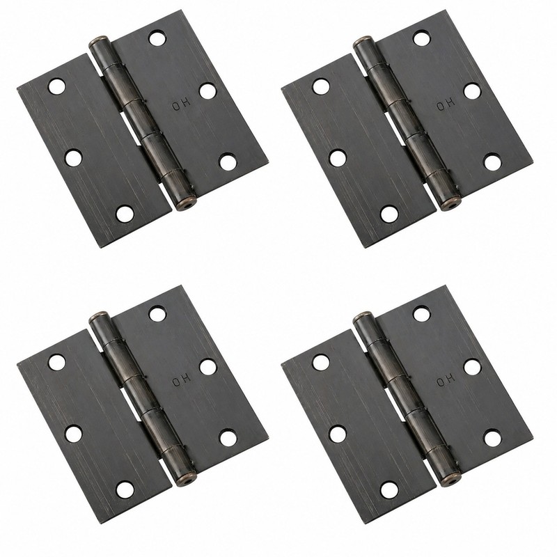 🔩 ⭐ Oil-Rubbed Bronze Full Mortise Butt Hinges – 3½in x 3½in (4 Pack)