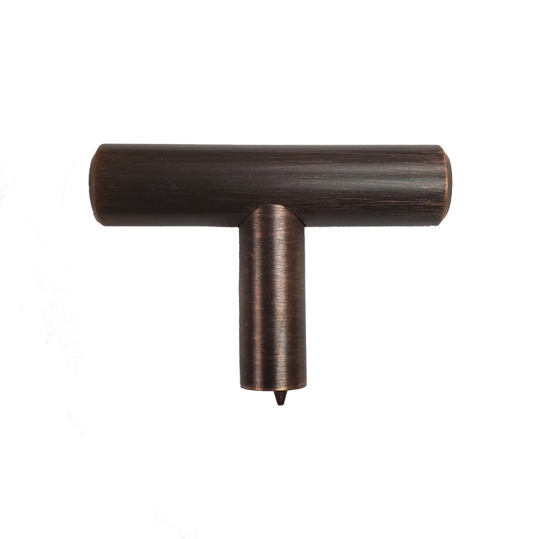 Modern Rubbed Bronze T Bar Pulls SOLID Kitchen Cabinet Handles Stainless Steel