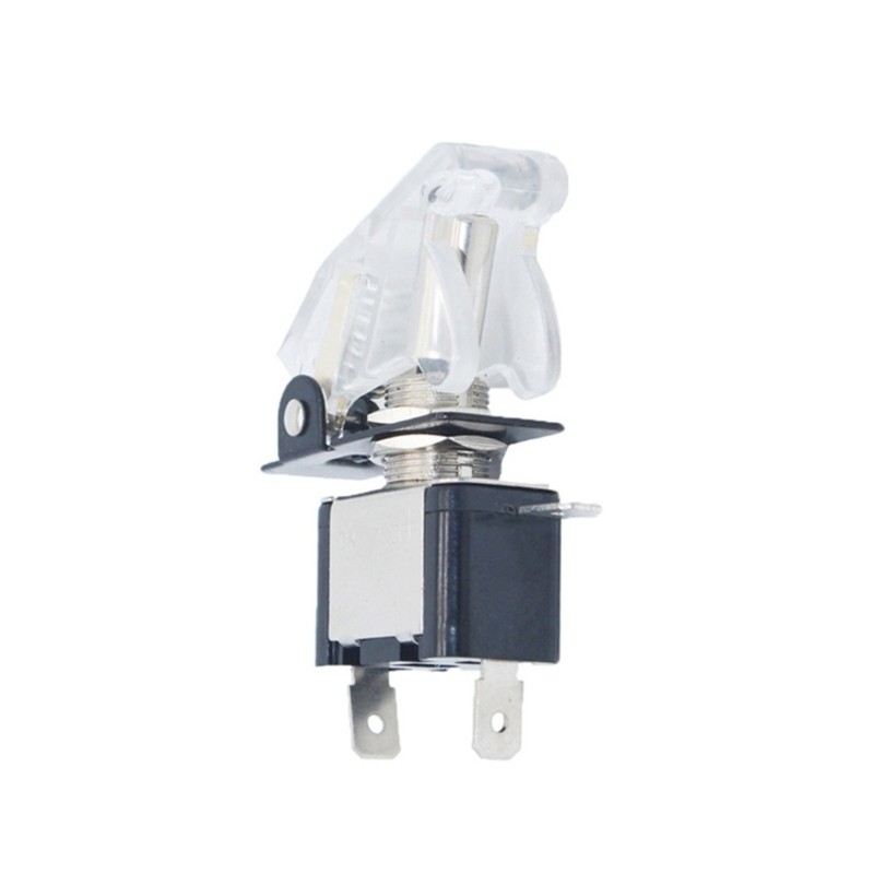 12V LED Light Up Toggle Switch Heavy Duty with Blue-Safety Cover Guard for-Boat