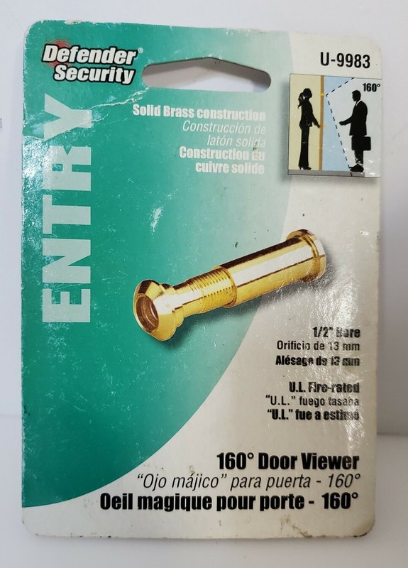 Defender Security 160 degree Door Viewer U-9983 1/2” bore