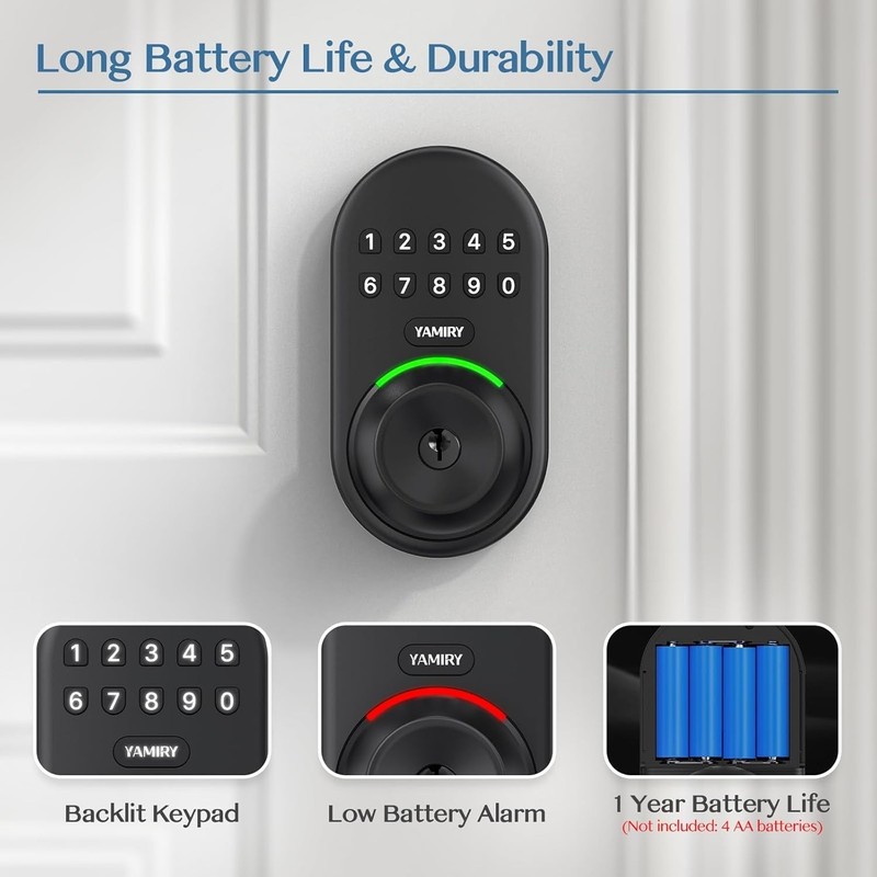 Keyless Entry Digital Lock with Auto-Lock & Weather Resistance for Security gallery