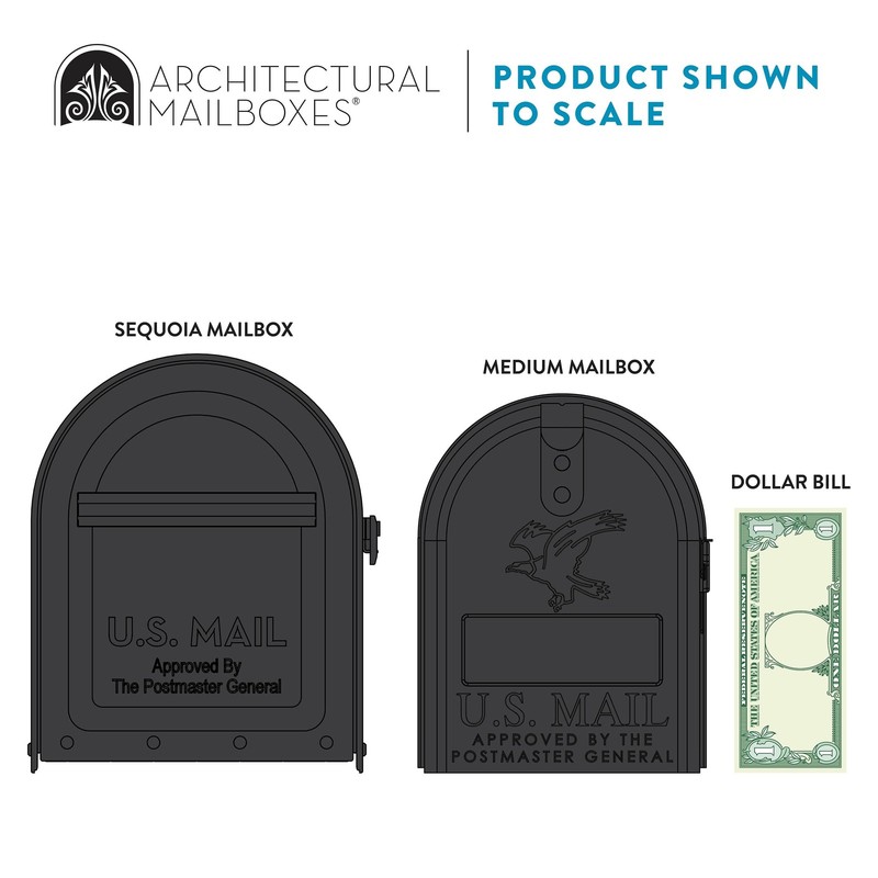 Architectural MAILBOXES 5560B-R-10 Mailboxes Large, Black gallery